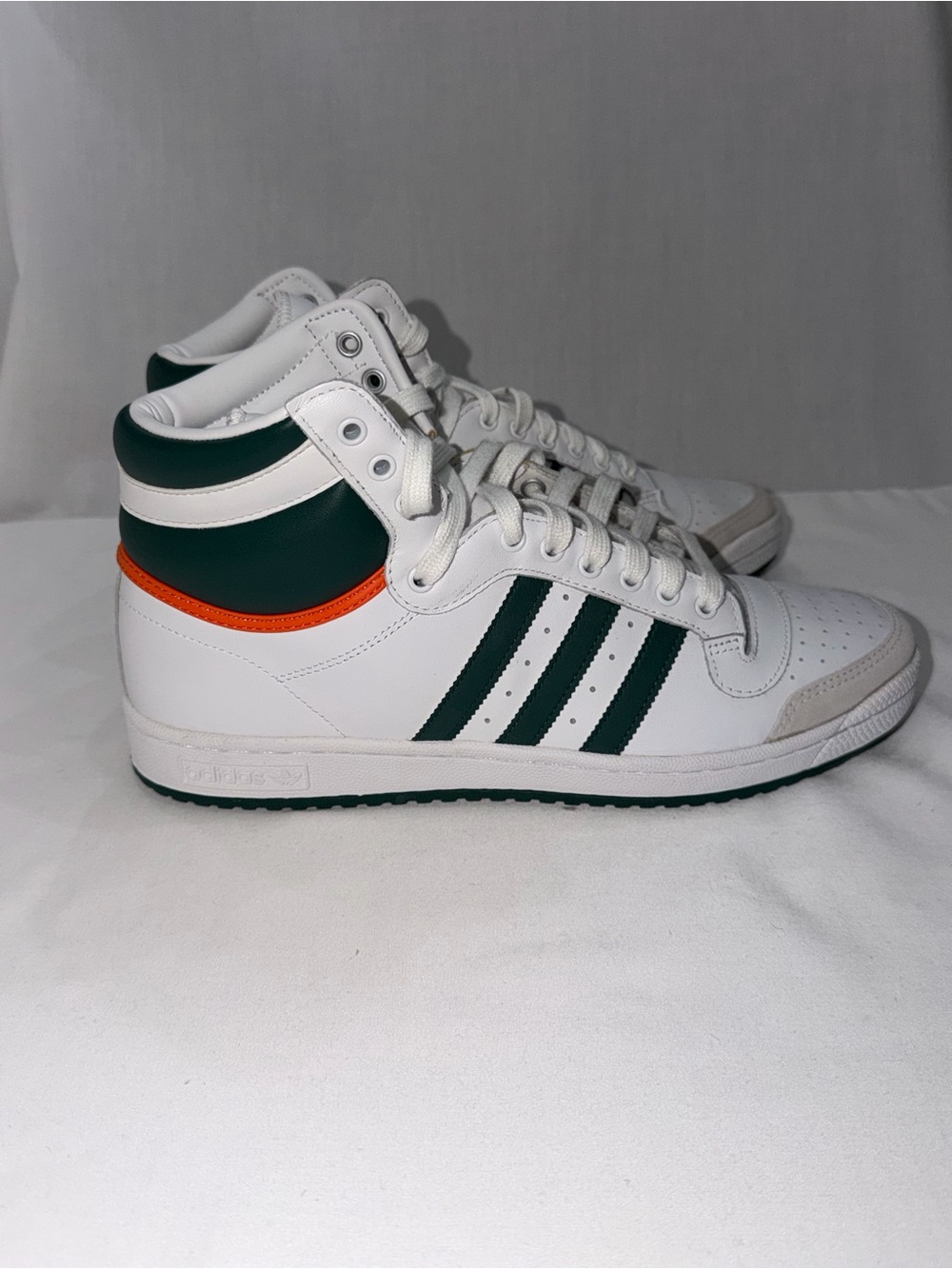adidas Top Ten Mens Sneakers Green and Orange Size 10.5